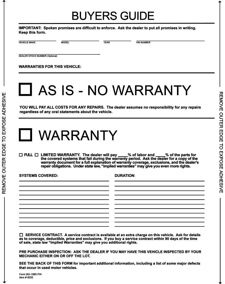 car-free-printable-as-is-no-warranty-form-printable-forms-free-online